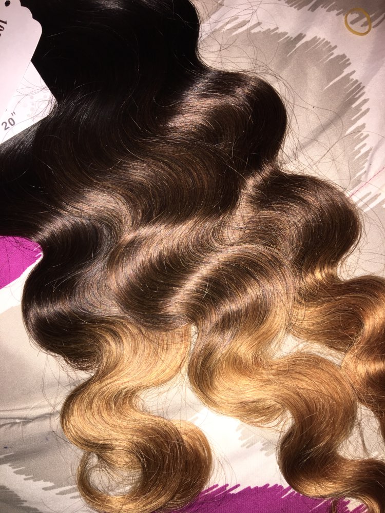 Ombre Hair Black And Brown Color Body Wave Bundles Deal Uglam